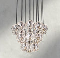 Boule De Cristal Clear/ Smoke Glass Round Cluster Chandelier 14
