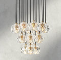 Boule De Cristal Clear/ Smoke Glass Round Cluster Chandelier 14