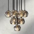 Boule De Cristal Clear/ Smoke Glass Round Cluster Chandelier 14