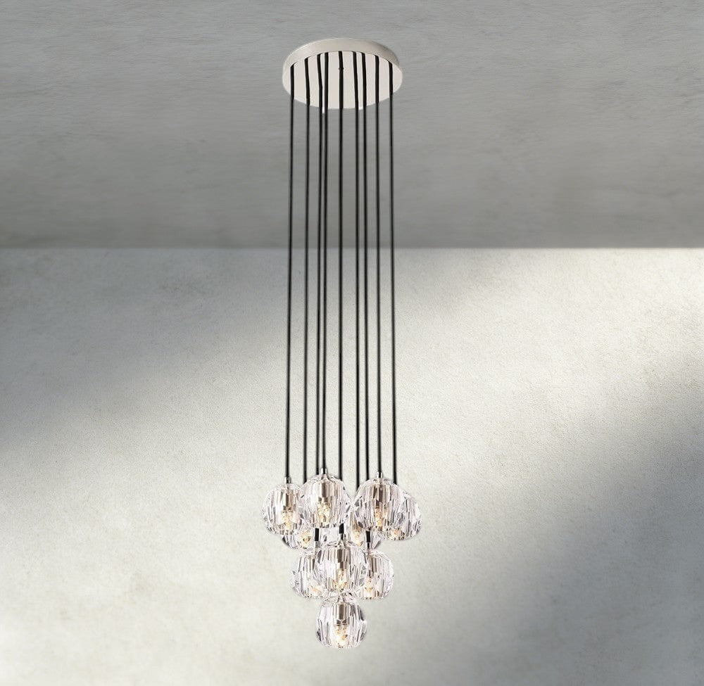 Boule De Cristal Clear/ Smoke Glass Round Cluster Chandelier 14", 19", 24", 30", 40"-Jecanoli
