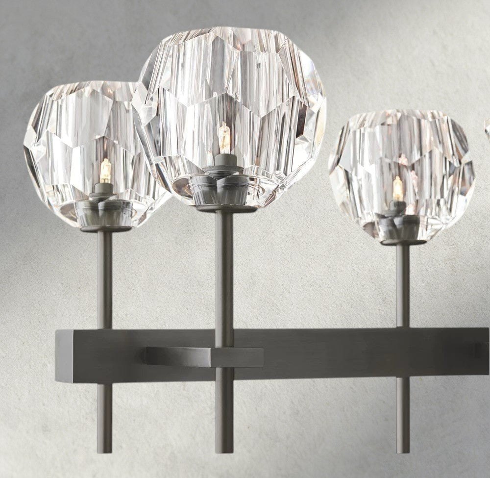 Boule De Cristal Double Linear Chandelier 60"-Jecanoli