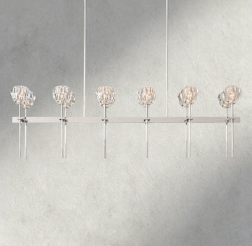 Boule De Cristal Double Linear Chandelier 60"-Jecanoli