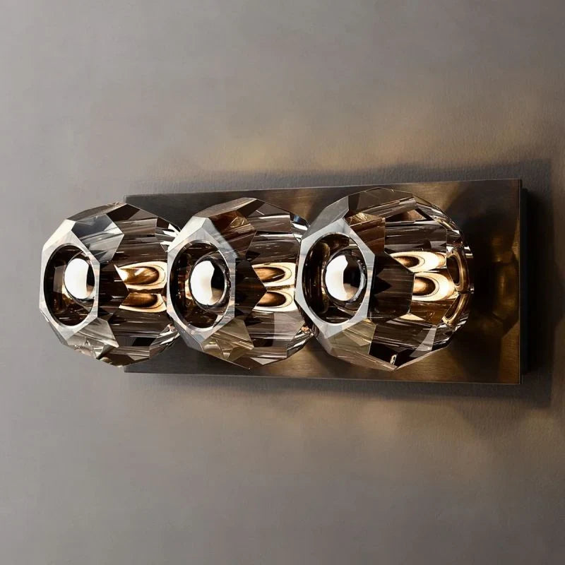 Boule De Crystal Ball Linear Short Wall Sconce-Jecanoli