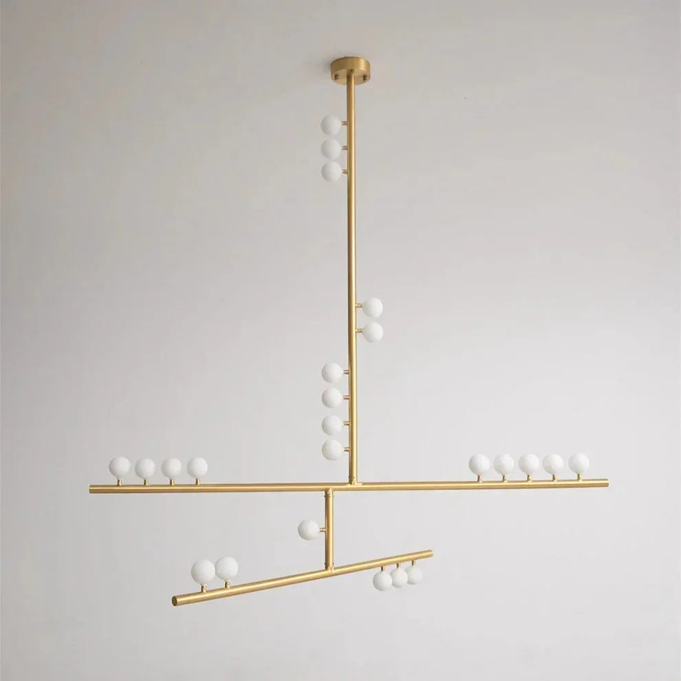 Brass Drop System Chandelier - 24 heads L 152cm x W 76cm x H 38cm / L 59.8" x W 29.9" x H 15"BrassBlushlighting