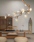 Brass Flower Branch Chandelier-Jecanoli