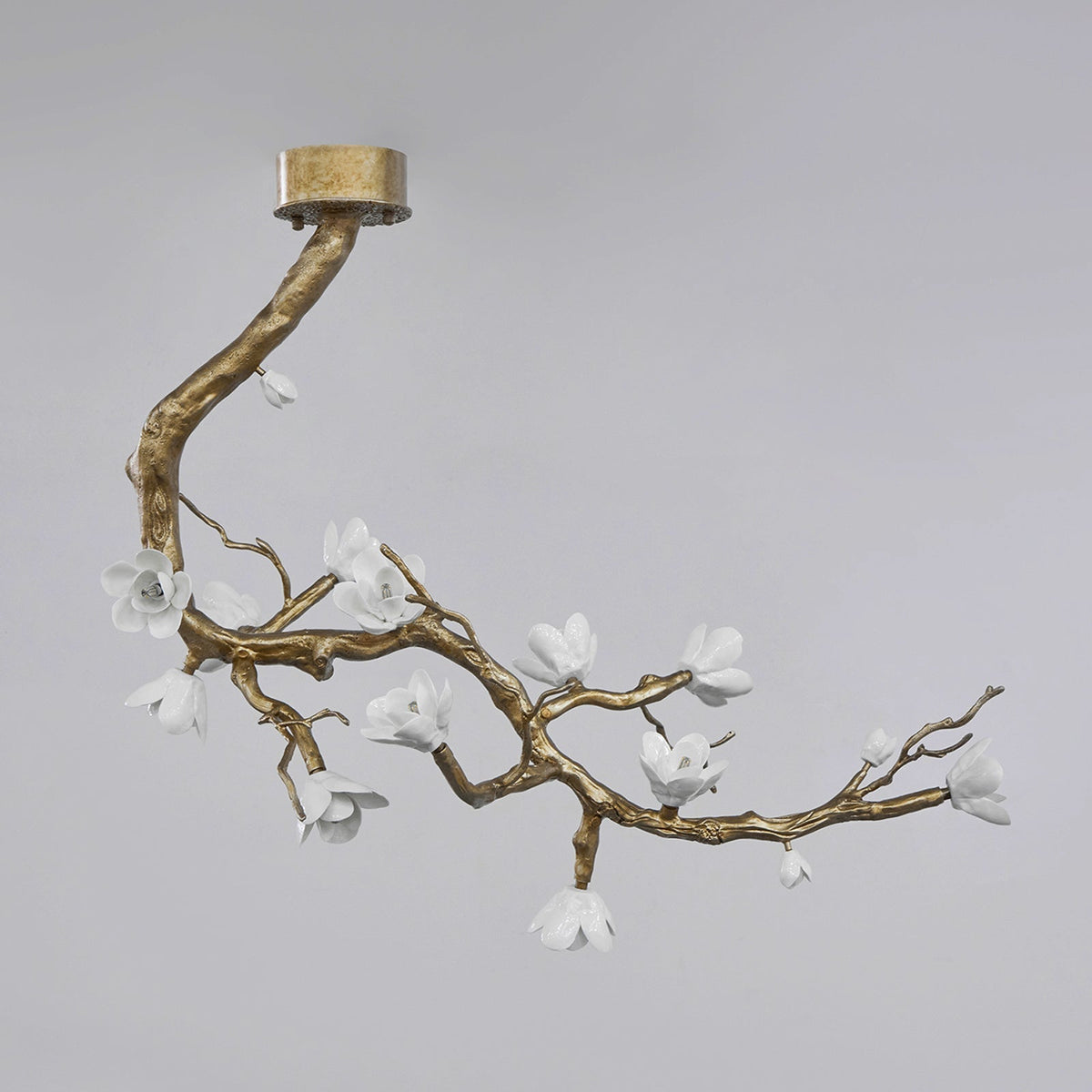 Brass Flower Branch Chandelier-Jecanoli