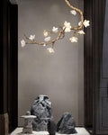 Brass Flower Branch Chandelier-Jecanoli