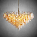 Cyra Glass Tiered Round Chandelier