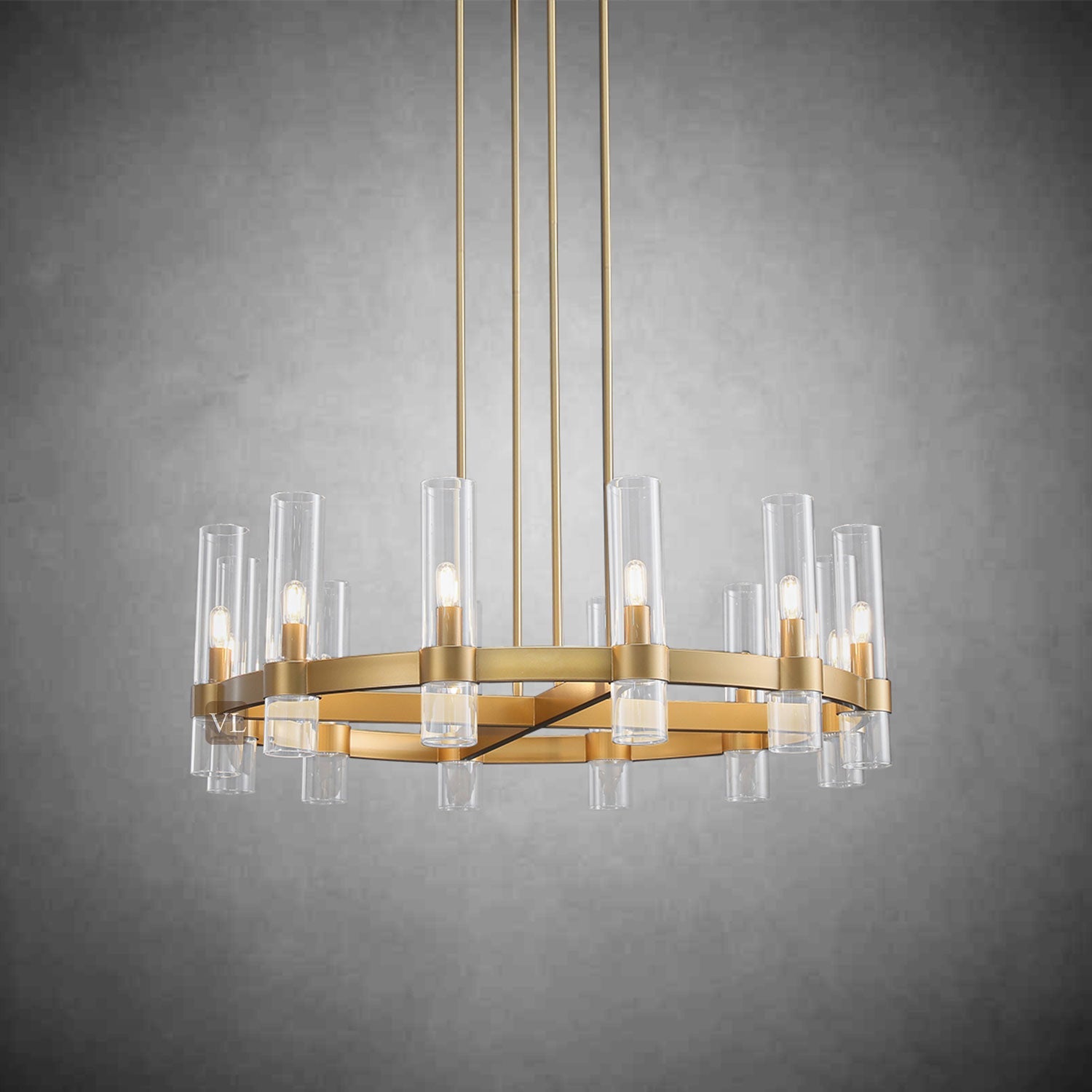 Ravion Glass Round Chandelier
