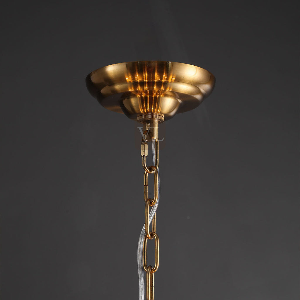 Cyra Glass Tiered Round Chandelier
