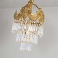 55 Inch Linear Chandelier Antique Copper and Crystal Kitchen Island Chandelier-铜灯-Jecanoli