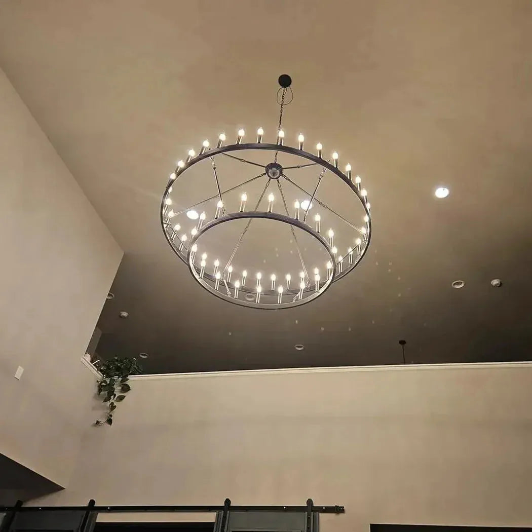 Celestine Vintage Filament Two-Tier Chandelier