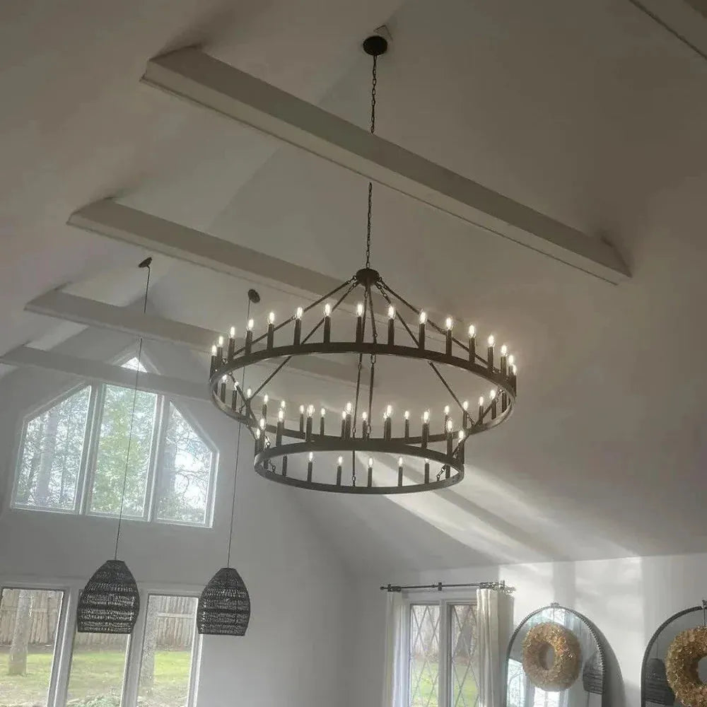 Celestine Vintage Filament Two-Tier Chandelier
