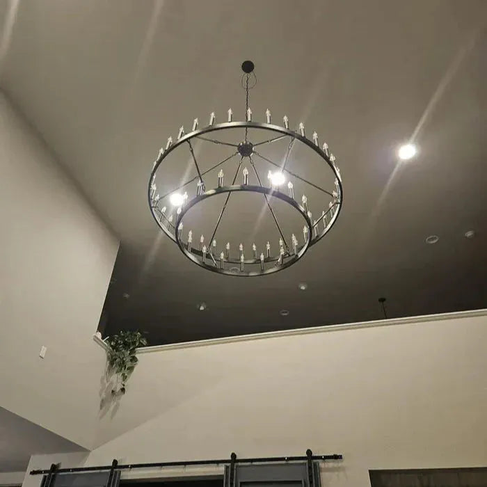 Celestine Vintage Filament Two-Tier Chandelier