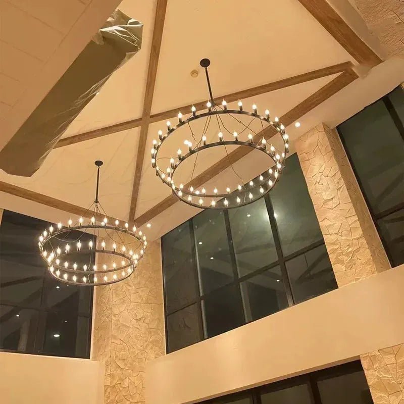 Celestine Vintage Filament Two-Tier Chandelier