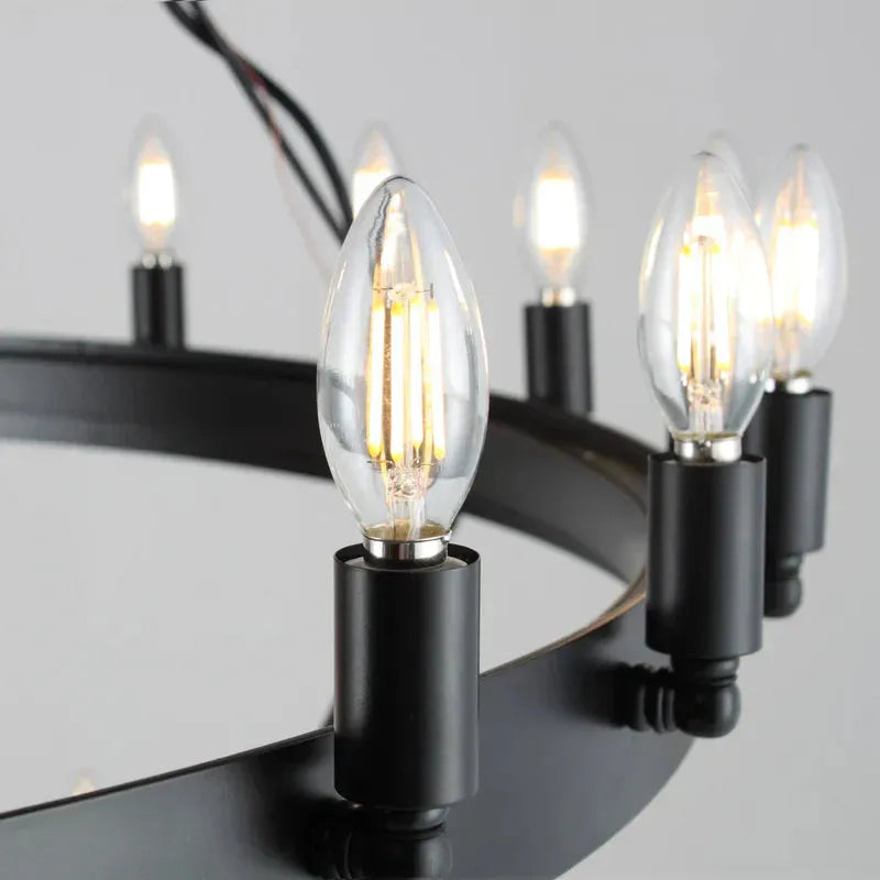 Celestine Vintage Filament Two-Tier Chandelier