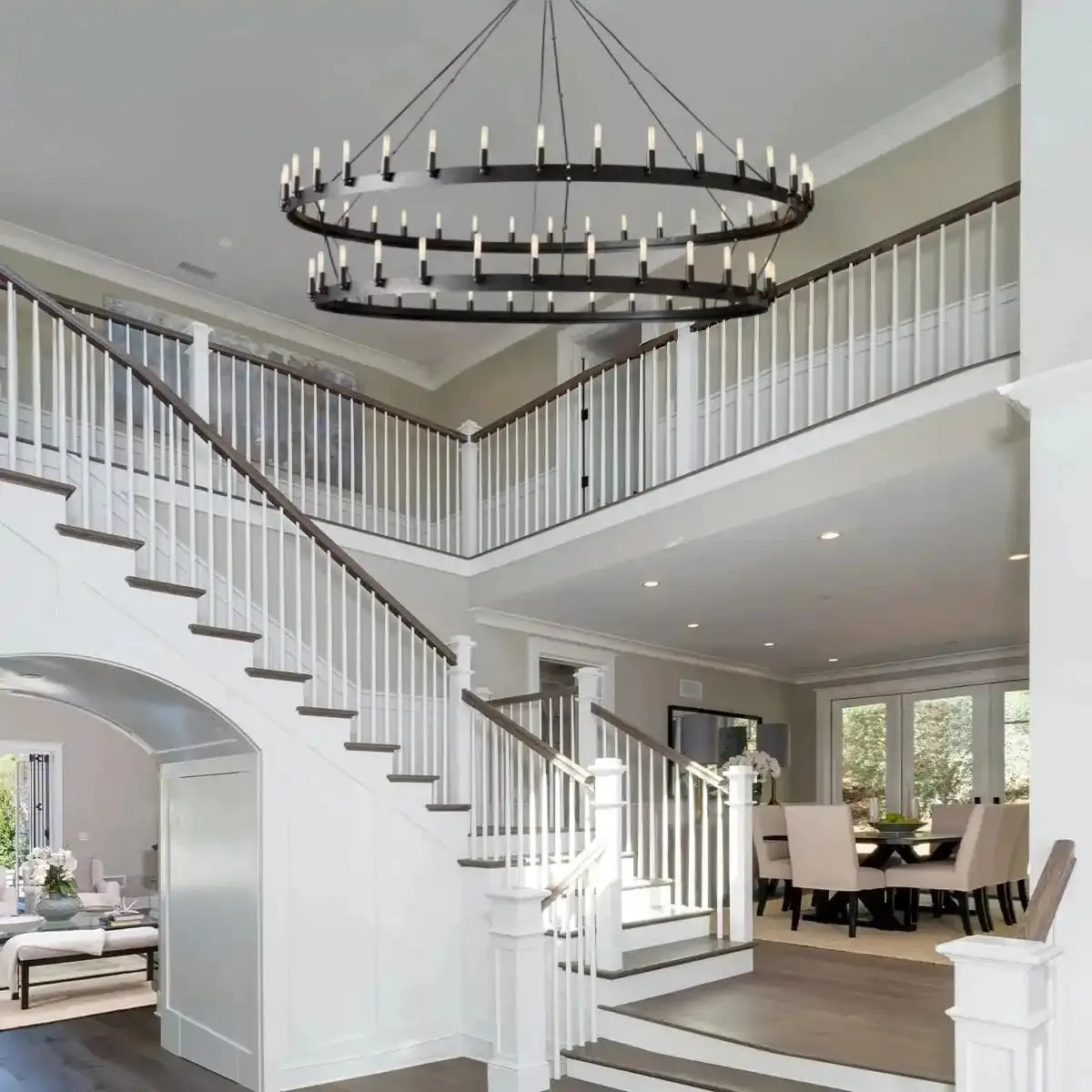 Celestine Vintage Filament Two-Tier Chandelier