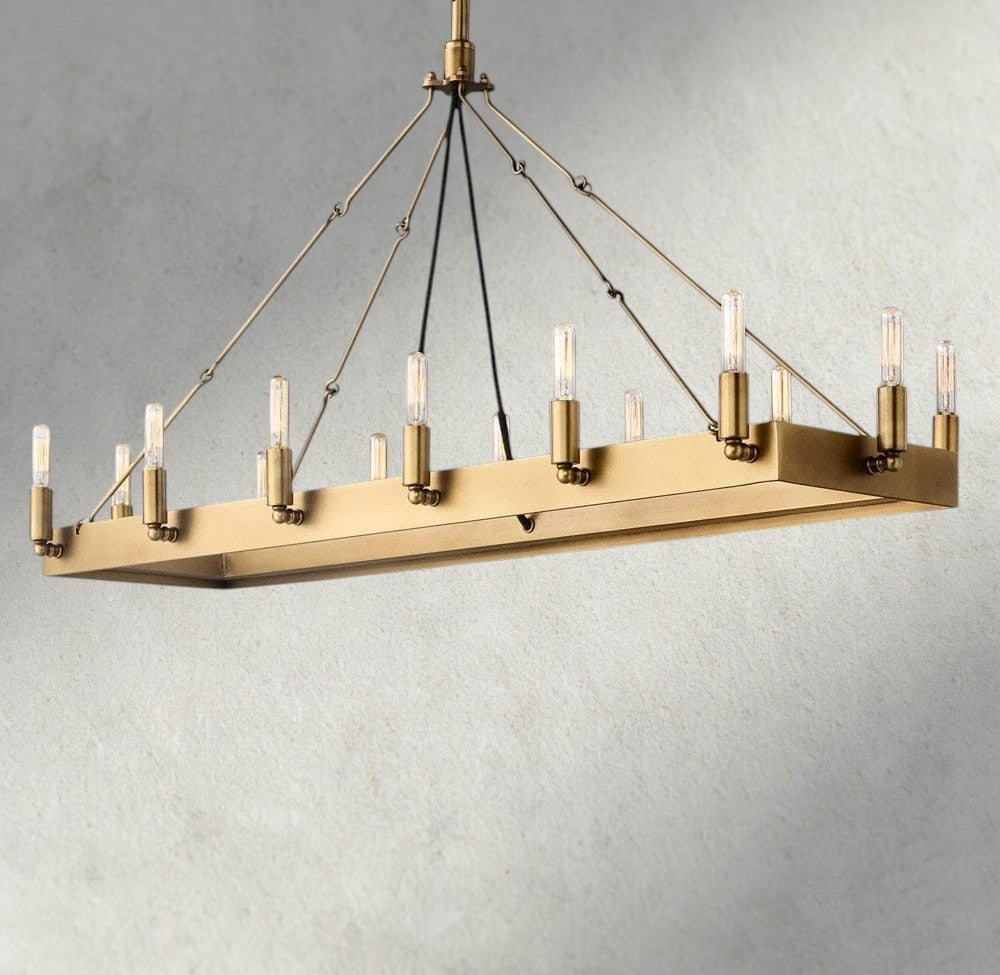 Camino Rectangular Outdoor Chandelier 41", 54"-chandelier-Jecanoli