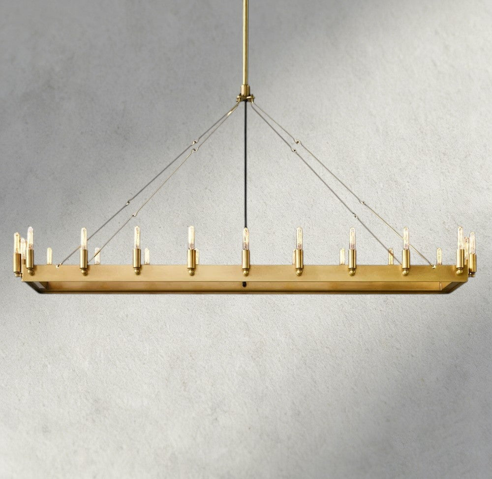 Camino Rectangular Outdoor Chandelier 41", 54"-chandelier-Jecanoli