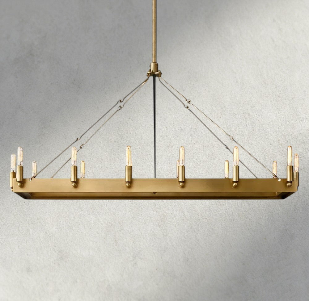 Camino Rectangular Outdoor Chandelier 41", 54"-chandelier-Jecanoli