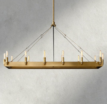 Camino Rectangular Outdoor Chandelier 41", 54"-chandelier-Jecanoli