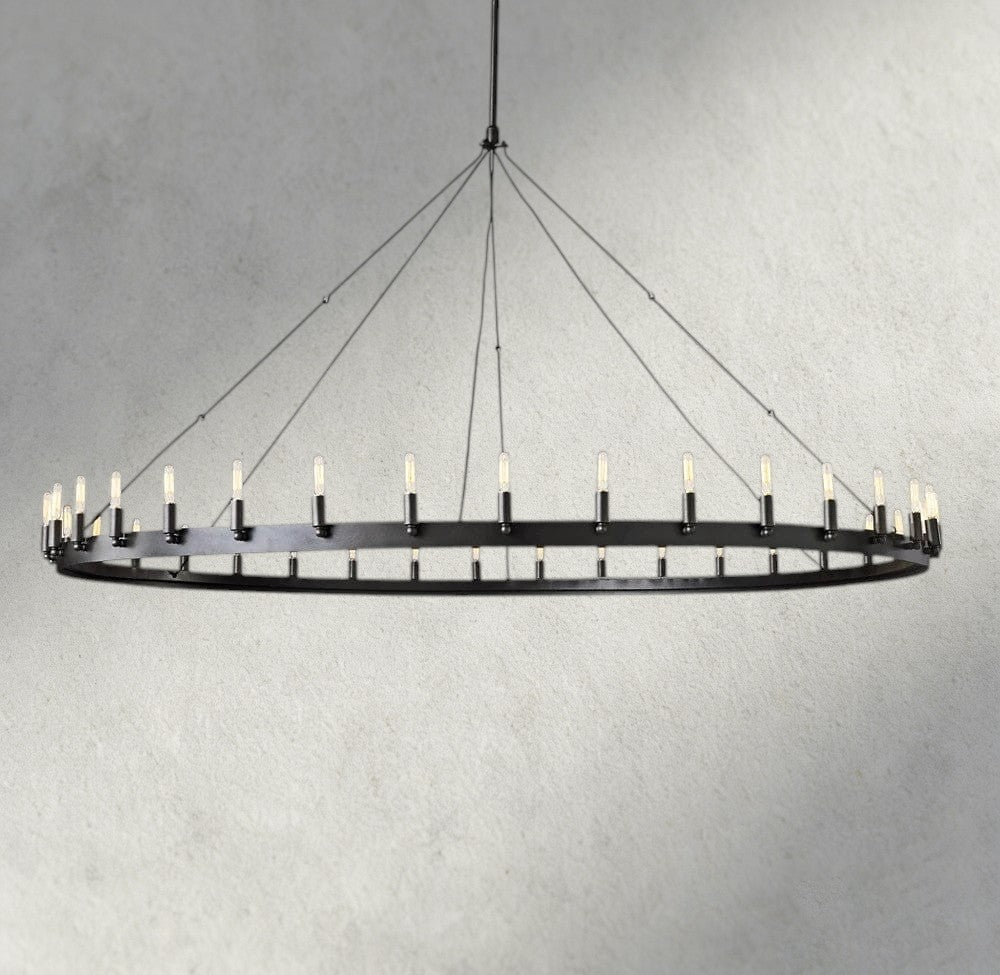 Camino Round Outdoor Chandelier 26", 38", 50", 63", 73"-chandelier-Jecanoli