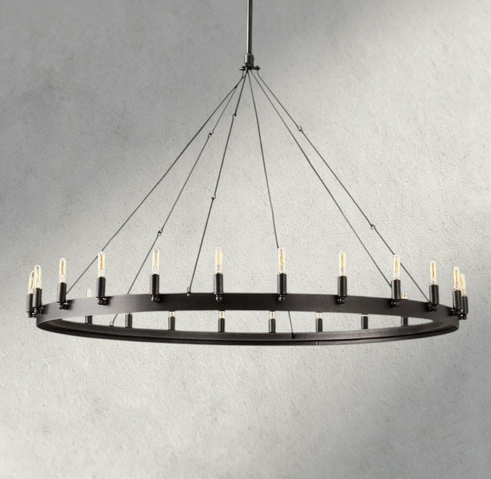 Camino Round Outdoor Chandelier 26", 38", 50", 63", 73"-chandelier-Jecanoli