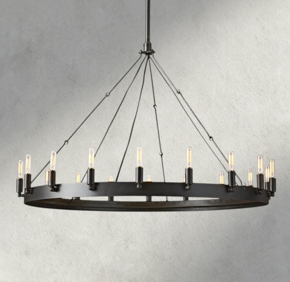Camino Round Outdoor Chandelier 26", 38", 50", 63", 73"-chandelier-Jecanoli
