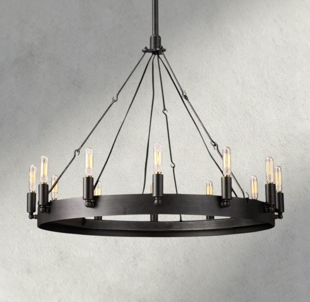 Camino Round Outdoor Chandelier 26", 38", 50", 63", 73"-chandelier-Jecanoli