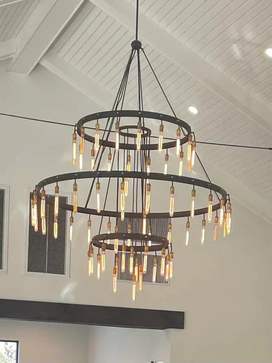 Retro-Inspired Metal Pendant Light Chandelier for Living Room/Bedroom/Staircase/Villa-Jecanoli