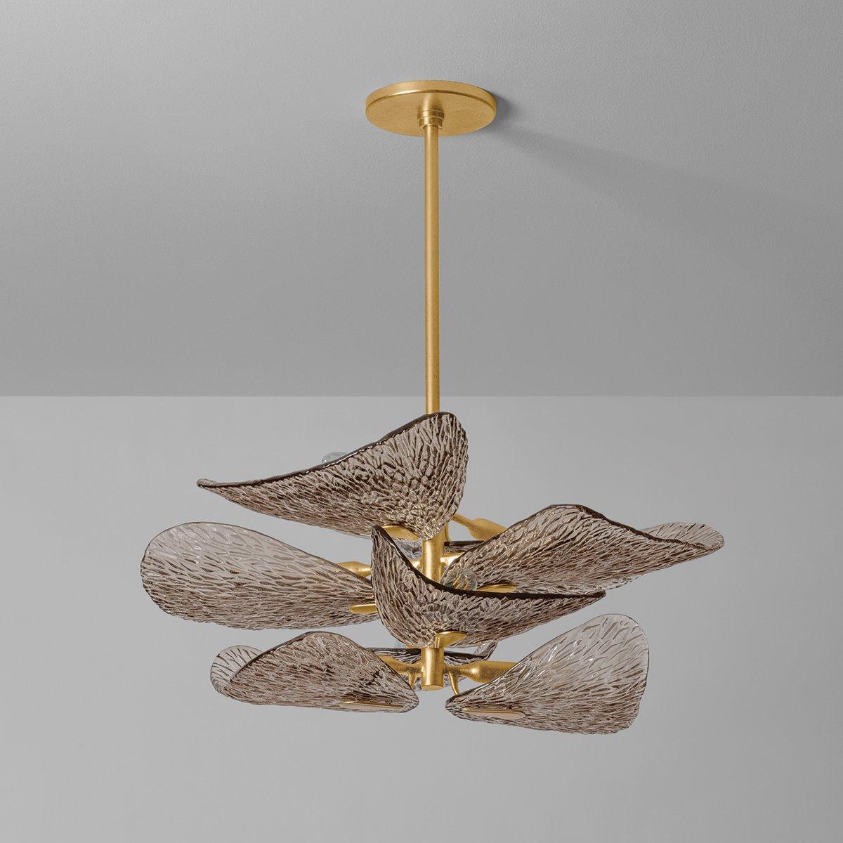 Cardiff Chandelier - ∅ 28" x H 11.5"Gold & Grey-Jecanoli