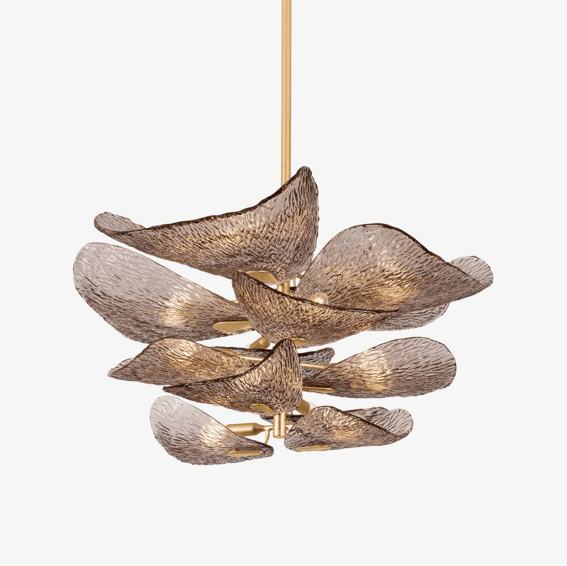 Cardiff Chandelier - ∅ 28" x H 11.5"Gold & Grey-Jecanoli