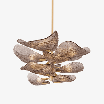Cardiff Chandelier - ∅ 28" x H 11.5"Gold & Grey-Jecanoli