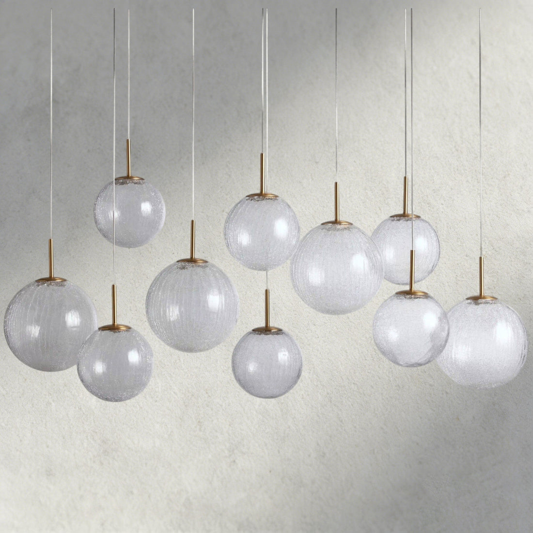 55" / Crackle Casen Linear Chandelier 55", 65"