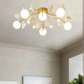 Ceramic Ginkgo Glass Ceiling Lamp - 7+6 Heads 39.4