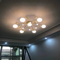 Ceramic Ginkgo Glass Ceiling Lamp - 7+6 Heads 39.4