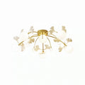 Ceramic Ginkgo Glass Ceiling Lamp - 6+5 Heads 39.4