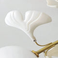 Ceramic Ginkgo Glass Ceiling Lamp - 7+6 Heads 39.4