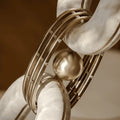 Chain Alabaster Link Chandelier - ∅ 39.4″ x H 98.4″Gold & White - Jecanoli