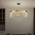 Zara Gold Crystal Chandelier for Living Room & Dining Room-Crystal Chandelier-Jecanoli