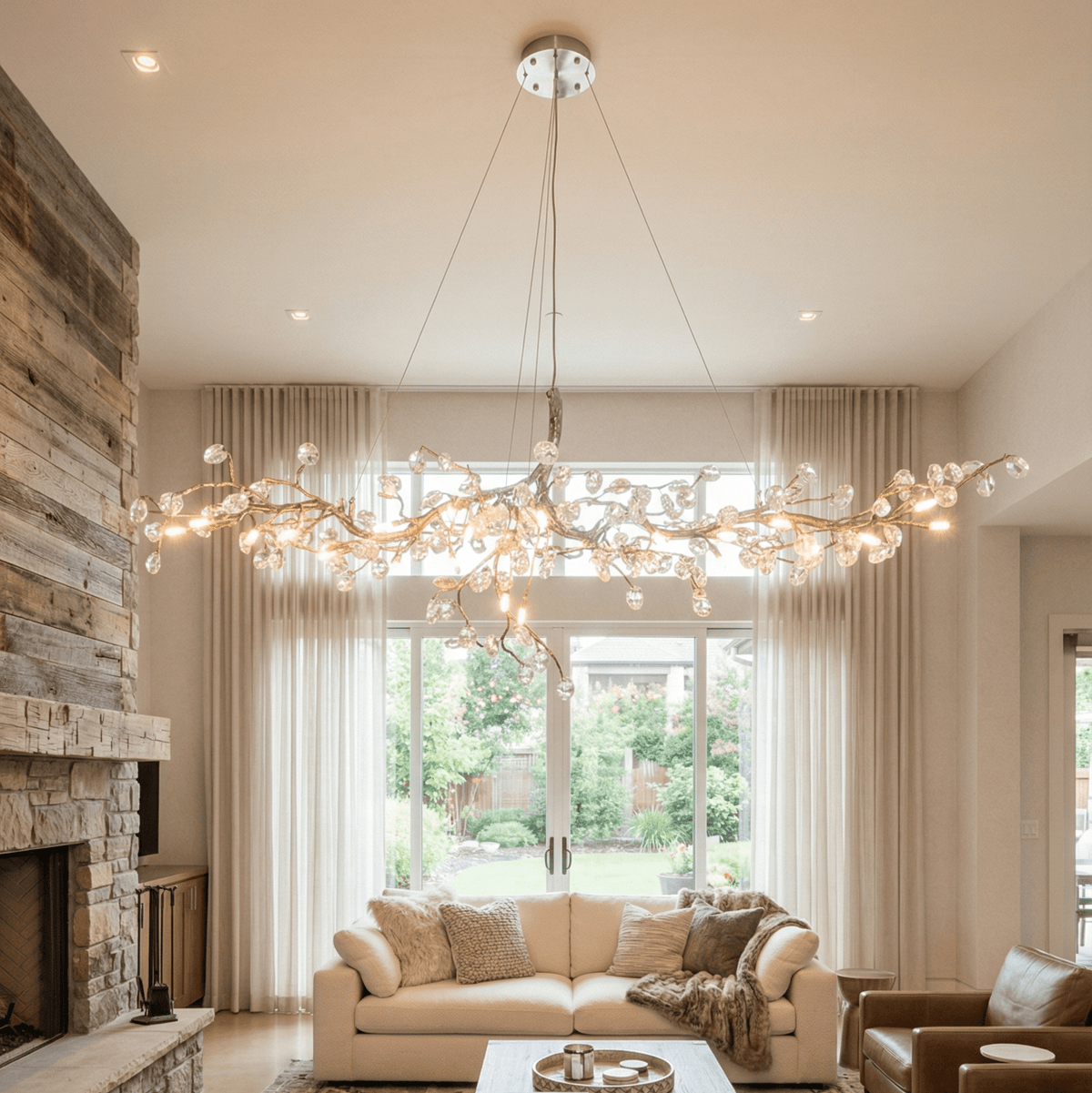 Cherry Blossom Branch Tree Chandelier-Jecanoli