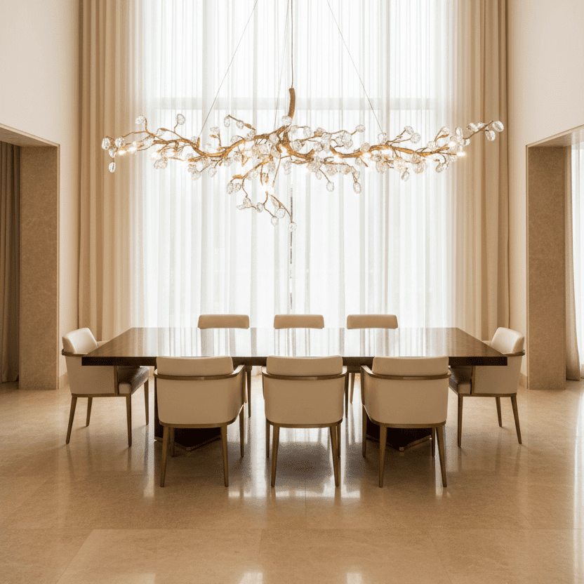 Cherry Blossom Branch Tree Chandelier-Jecanoli