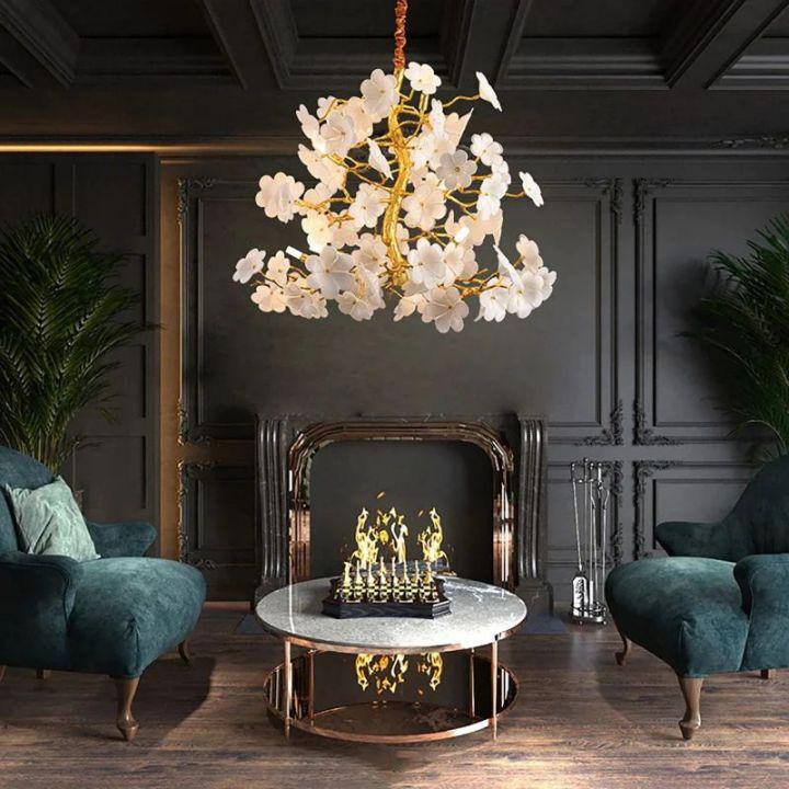 Cherry Dining Room Branch Chandelier-Jecanoli