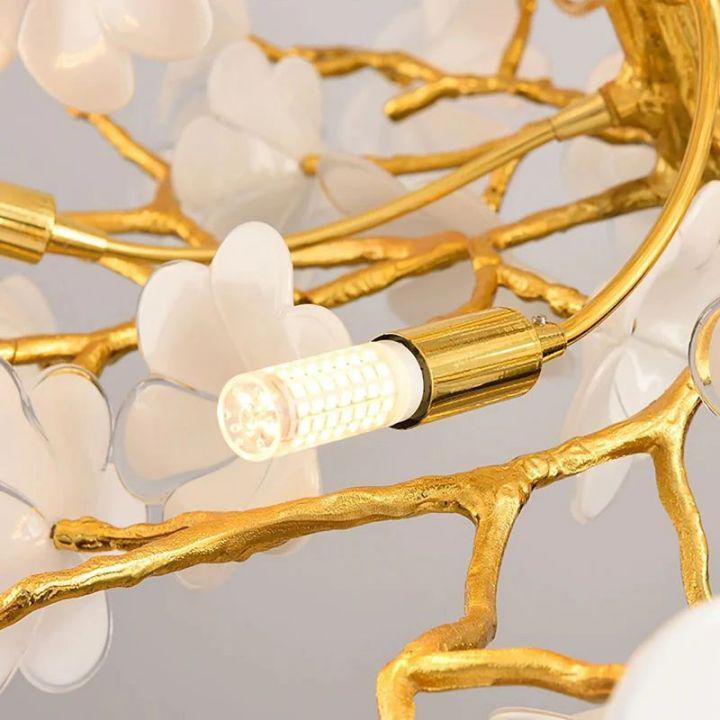 Cherry Dining Room Branch Chandelier-Jecanoli