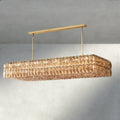 CHIARA CLEAR/ SMOKE GLASS RECTANGULAR CHANDELIER 54
