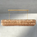 CHIARA CLEAR/ SMOKE GLASS RECTANGULAR CHANDELIER 54
