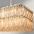CHIARA CLEAR/ SMOKE GLASS RECTANGULAR CHANDELIER 54