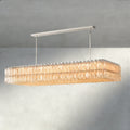 CHIARA CLEAR/ SMOKE GLASS RECTANGULAR CHANDELIER 54