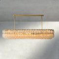 CHIARA CLEAR/ SMOKE GLASS RECTANGULAR CHANDELIER 54