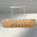 CHIARA CLEAR/ SMOKE GLASS RECTANGULAR CHANDELIER 54